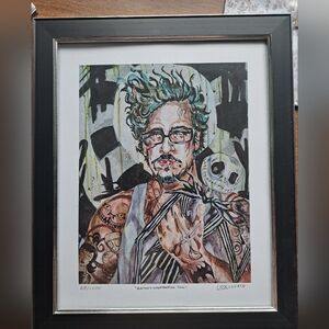 Tattooed Tim Burton Framed Print, 8x10
